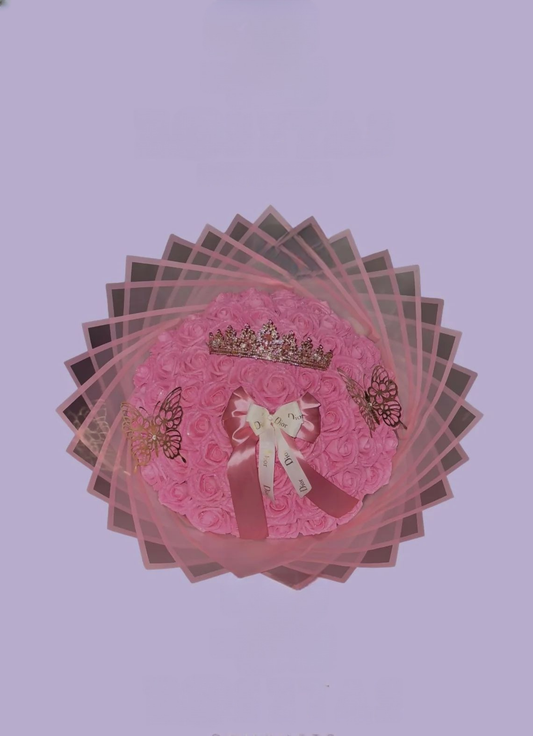 Pink Sparkly Eternal Rose